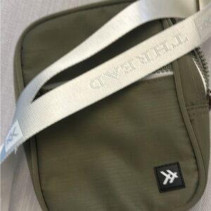 Abrand Khaki Belt Bag with White Strap